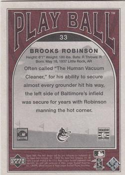 2004 Upper Deck Play Ball #33 Brooks Robinson Back