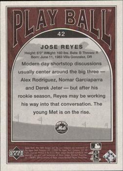 2004 Upper Deck Play Ball #42 Jose Reyes Back