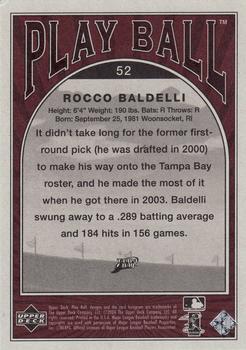 2004 Upper Deck Play Ball #52 Rocco Baldelli Back