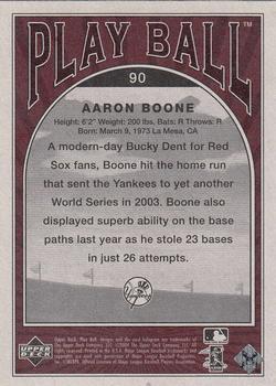2004 Upper Deck Play Ball #90 Aaron Boone Back
