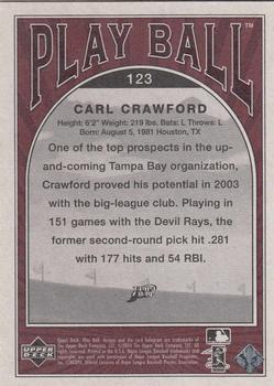 2004 Upper Deck Play Ball #123 Carl Crawford Back