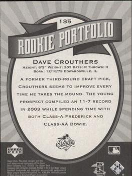 2004 Upper Deck Play Ball #135 Dave Crouthers Back