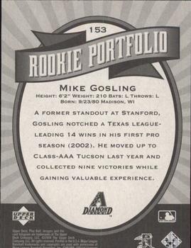 2004 Upper Deck Play Ball #153 Mike Gosling Back