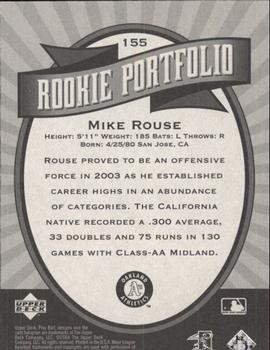2004 Upper Deck Play Ball #155 Mike Rouse Back