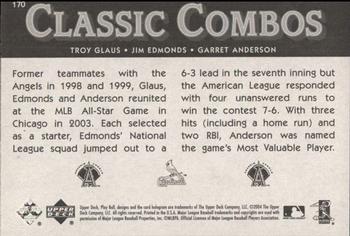 2004 Upper Deck Play Ball #170 Garret Anderson / Jim Edmonds / Troy Glaus Back