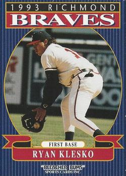 1993 Bleacher Bums Richmond Braves #1 Ryan Klesko Front