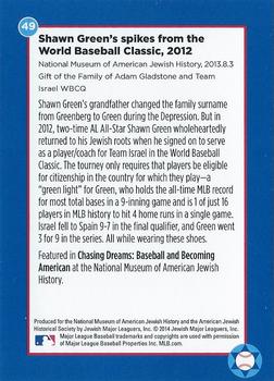 2014 Jewish Major Leaguers Update Edition #49 Shawn Green Back