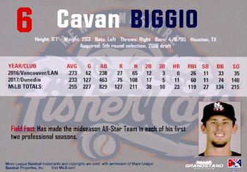 2018 Grandstand New Hampshire Fisher Cats #NNO Cavan Biggio Back