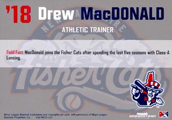2018 Grandstand New Hampshire Fisher Cats #NNO Drew MacDonald Back