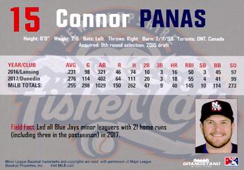 2018 Grandstand New Hampshire Fisher Cats #NNO Connor Panas Back