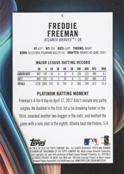 2018 Bowman Platinum #6 Freddie Freeman Back
