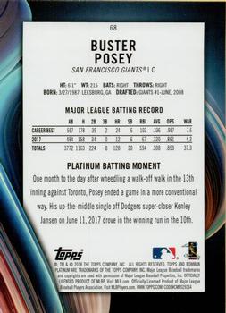 2018 Bowman Platinum #68 Buster Posey Back