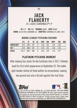 2018 Bowman Platinum #94 Jack Flaherty Back
