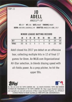 2018 Bowman Platinum - Top Prospects #TOP-11 Jo Adell Back
