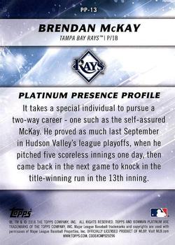 2018 Bowman Platinum - Platinum Presence #PP-13 Brendan McKay Back