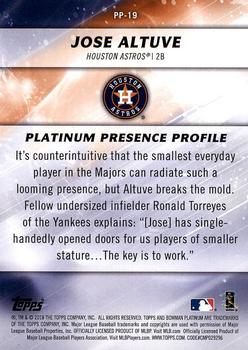 2018 Bowman Platinum - Platinum Presence #PP-19 Jose Altuve Back