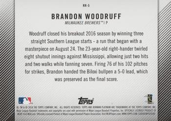 2018 Bowman Platinum - Rookie Revelations #RR-5 Brandon Woodruff Back
