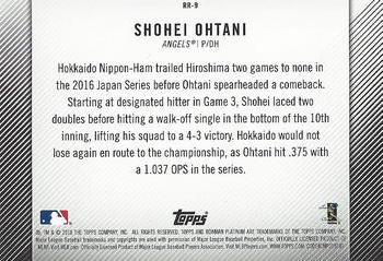 2018 Bowman Platinum - Rookie Revelations #RR-9 Shohei Ohtani Back