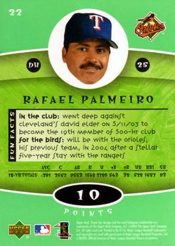 2004 Upper Deck Power Up #22 Rafael Palmeiro Back