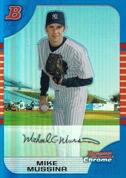 2005 Bowman Chrome - Blue Refractors #87 Mike Mussina Front