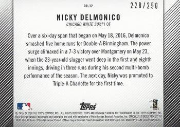 2018 Bowman Platinum - Rookie Revelations Purple #RR-12 Nicky Delmonico Back