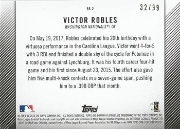 2018 Bowman Platinum - Rookie Revelations Green #RR-2 Victor Robles Back