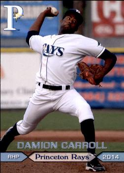 2014 Grandstand Princeton Rays #NNO Damion Carroll Front