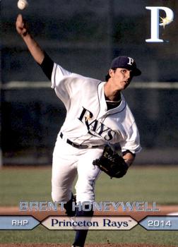 2014 Grandstand Princeton Rays #NNO Brent Honeywell Front