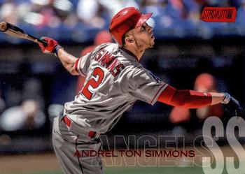 2018 Stadium Club - Red Foil #65 Andrelton Simmons Front