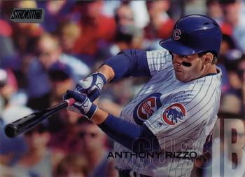 2018 Stadium Club - Black Foil #165 Anthony Rizzo Front