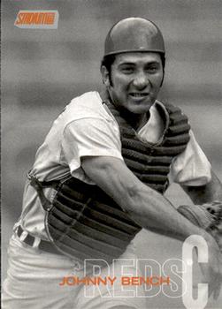 2018 Stadium Club - Black and White #29 Johnny Bench Front