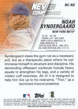 2018 Stadium Club - Never Compromise Red #NC-NS Noah Syndergaard Back