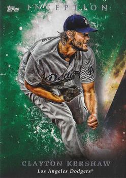 2018 Topps Inception - Green #39 Clayton Kershaw Front