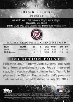 2018 Topps Inception - Red #95 Erick Fedde Back