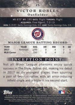 2018 Topps Inception - Blue #25 Victor Robles Back