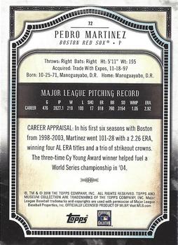 2018 Topps Museum Collection - Copper #72 Pedro Martinez Back