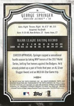 2018 Topps Museum Collection - Copper #79 George Springer Back