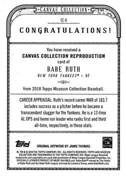 2018 Topps Museum Collection - Canvas Collection Reprints #CC-9 Babe Ruth Back