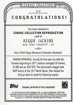 2018 Topps Museum Collection - Canvas Collection Reprints #CC-31 Reggie Jackson Back
