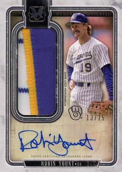 2018 Topps Museum Collection - Momentous Material Jumbo Patch Autograph #JPA-RY Robin Yount Front