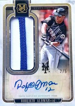 2018 Topps Museum Collection - Momentous Material Jumbo Patch Autograph Gold #JPA-RAL Roberto Alomar Front