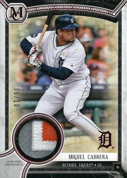 2018 Topps Museum Collection - Meaningful Material Patch Relics Red #MMR-MCB Miguel Cabrera Front