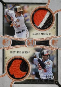 2018 Topps Museum Collection - Dual Meaningful Material Patch Relics Copper #DA-MSC Jonathan Schoop / Manny Machado Front