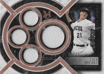 2018 Topps Museum Collection - Primary Pieces Quad Relics (Single Player) Copper #SPQR-ZG Zack Greinke Front