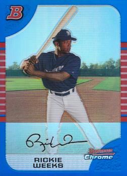 2005 Bowman Draft Picks & Prospects - Blue Refractors #BDP1 Rickie Weeks Front