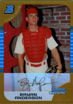 2005 Bowman Draft Picks & Prospects - Gold Refractors #BDP98 Bryan Anderson Front