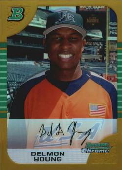 2005 Bowman Draft Picks & Prospects - Gold Refractors #BDP139 Delmon Young Front