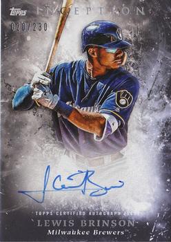 2018 Topps Inception - Rookie and Emerging Stars Autographs #RES-LB Lewis Brinson Front