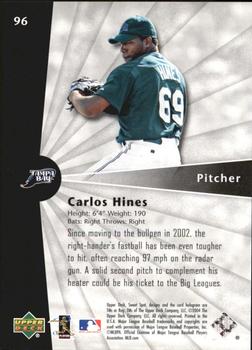 2004 Upper Deck Sweet Spot #96 Carlos Hines Back