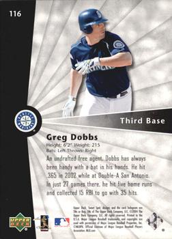 2004 Upper Deck Sweet Spot #116 Greg Dobbs Back